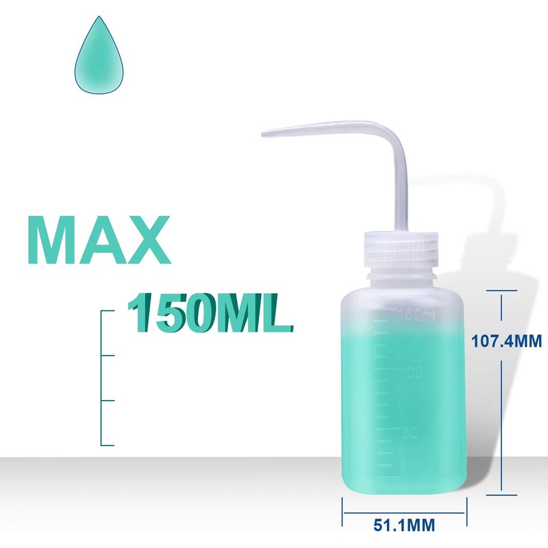 Young4us Wash bottle, 3 Pack LDPE Squeeze Bottles, Safe Plastic Low Density Polyethylene Watering Bottle Tattoo Wash Bottle with Narrow Mouth, for Chemistry, Industry, Lab & Gardening, 500, 250,150ml - Image 4